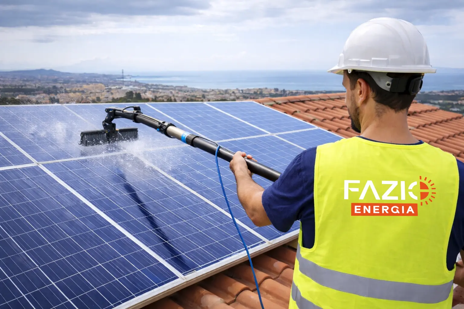 anutenzione fotovoltaico Marsala con pulizia pannelli solari da parte di Fazio Energia